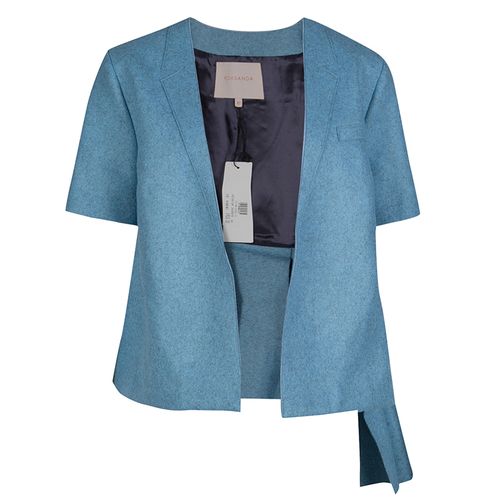 Roksanda Ilincic Powder Blue Felted Wool Asymmetric Delmore Jacket M - Roksanda Ilincic - Modalova