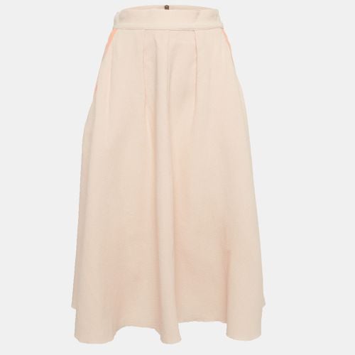 Contrast Trim Crepe Pleated Midi Skirt S - Roksanda Ilincic - Modalova