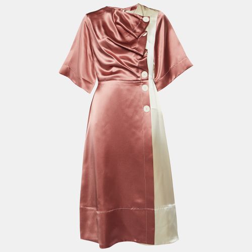 Roksanda Pink Colorblock Silk Satin Wrap Dress L - Roksanda Ilincic - Modalova