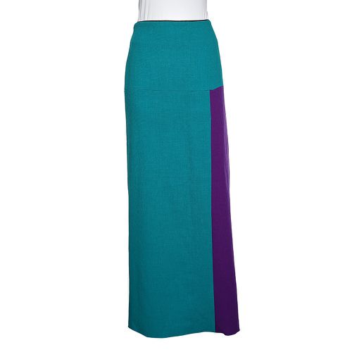 Roksanda Ilincic Colorblock Wool Crepe Maxi Skirt L - Roksanda Ilincic - Modalova