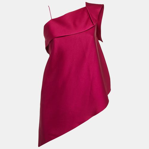 Roland Mouret Purple Crepe Asymmetrical Hem One Shoulder Top M - Roland Mouret - Modalova