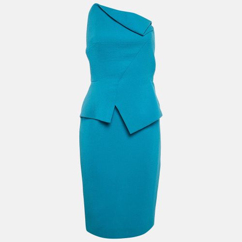 Roland Mouret Blue Wool Off-Shoulder Short Dress M - Roland Mouret - Modalova