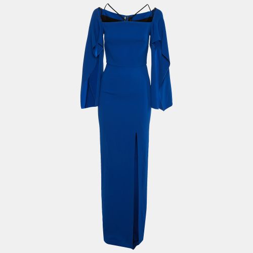 Roland Mouret Blue Crepe Off Shoulder Maxi Dress M - Roland Mouret - Modalova