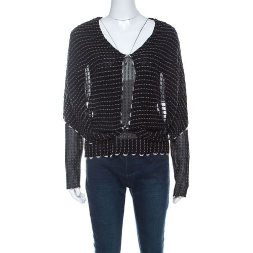 Roland Mouret Black Alpaca Weave Knit Charp Cape Overlay Top M - Roland Mouret - Modalova