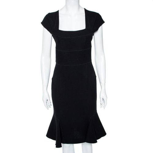 Roland Mouret Black Wool Peplum Hem Detail Dress M - Roland Mouret - Modalova