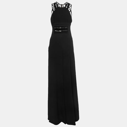 Roland Mouret Black Crepe Lace Inset Vasall Long Dress S - Roland Mouret - Modalova