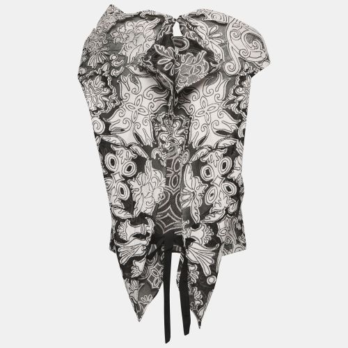 Cotton Blend Eugene Drape-Front Open-Back Top M - Roland Mouret - Modalova