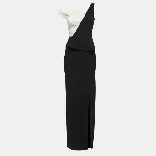 Roland Mouret Black Crepe Draped Slit Detail Sleeveless Maxi Dress S - Roland Mouret - Modalova