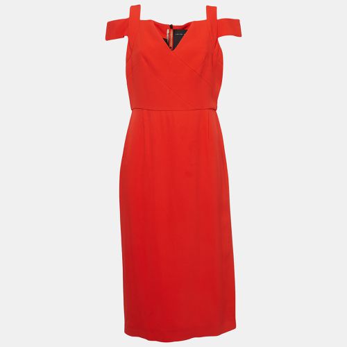 Limited Edition by Roland Mouret Bright Red Stretch Crepe Erskin Dress L - Roland Mouret - Modalova