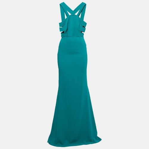 Roland Mouret Persian Green Stretch Crepe Cut-Out Luzon Gown M - Roland Mouret - Modalova