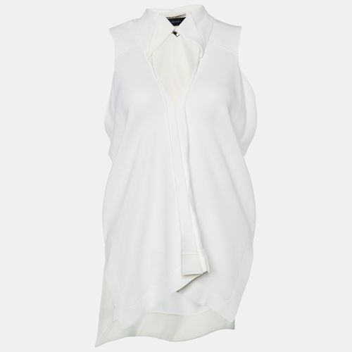 Roland Mouret White Crepe Sleeveless V Neck Top S - Roland Mouret - Modalova