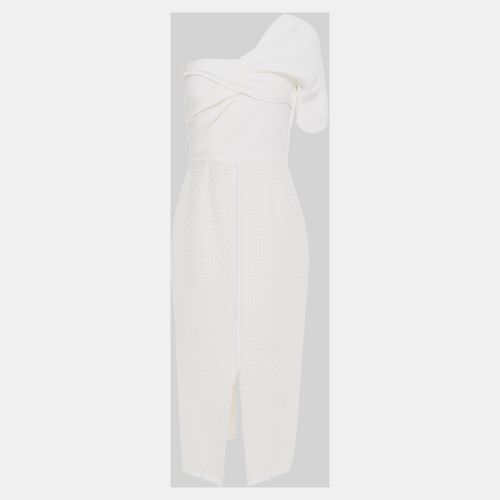 Roland Mouret White Wool Morita Midi Dress S (UK 8) - Roland Mouret - Modalova