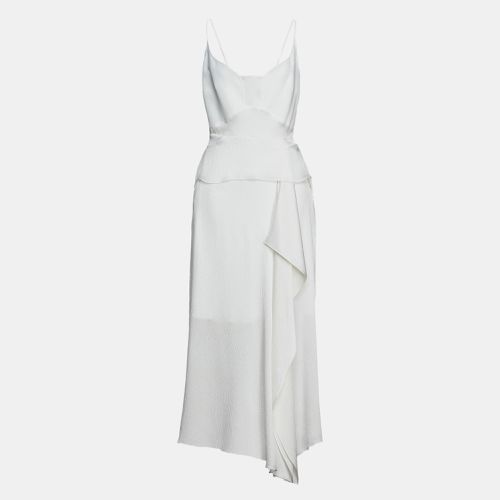 Roland Mouret Off-White Hammered Silk Midi Dress L (UK 12) - Roland Mouret - Modalova