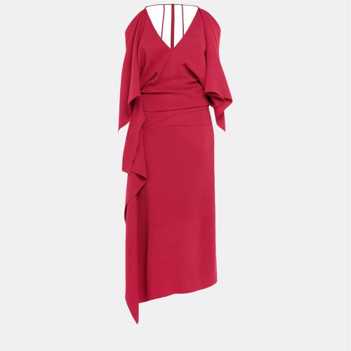 Roland Mouret Ruby Pink Crepe Midi Dress S (UK 6) - Roland Mouret - Modalova