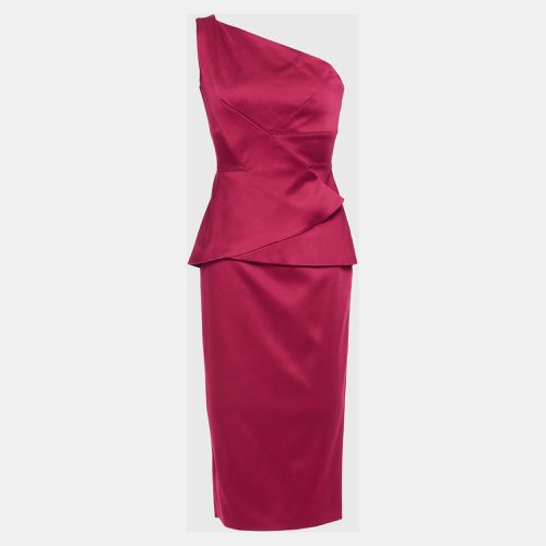 Roland Mouret Burgundy Satin Knee Length Dress XXL (UK 16) - Roland Mouret - Modalova