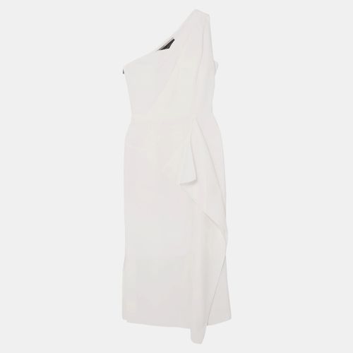 Roland Mouret Off-White Wool Asymmetic Midi Dress 3XL (UK 20) - Roland Mouret - Modalova