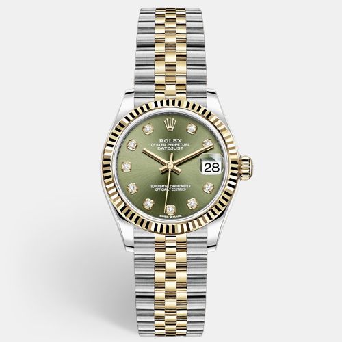 Rolex Olive Dial Diamond Markers Lady Datejust 18k Yellow Gold TT 31 mm - Rolex - Modalova