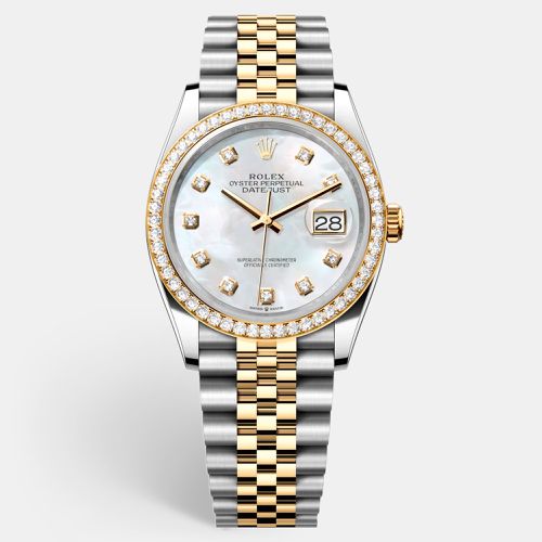 Rolex Datejust MOP Dial Diamond Bezel Yellow Gold & Steel 36 mm - Rolex - Modalova