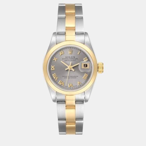 Rolex Datejust Steel Yellow Gold Slate Roman Dial Ladies Watch 69163 26 mm - Rolex - Modalova