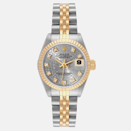 Rolex Datejust Steel Yellow Gold Anniversary Diamond Dial Ladies Watch 69173 26 mm - Rolex - Modalova