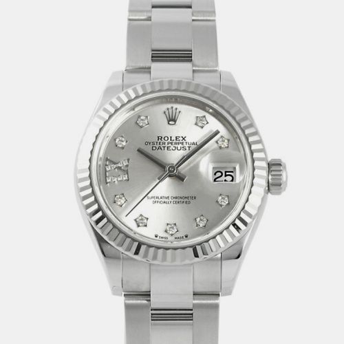 Diamond 18k White Gold And Stainless Steel Datejust 279174 Automatic Women's Wristwatch 28 mm - Rolex - Modalova