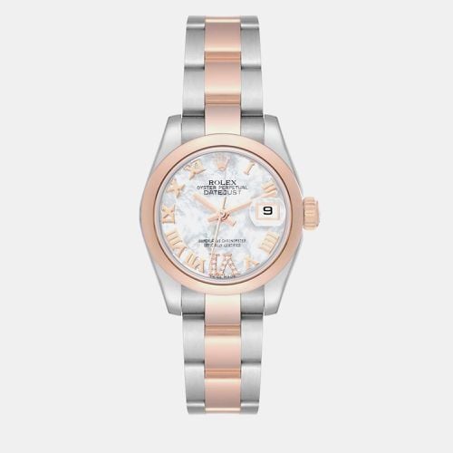 Datejust Steel Rose Gold Mother of Pearl Diamond Dial Ladies Watch 179161 26 mm - Rolex - Modalova