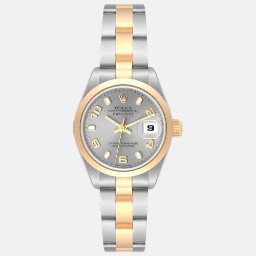 Rolex Datejust Steel Yellow Gold Slate Dial Ladies Watch 69163 - Rolex - Modalova