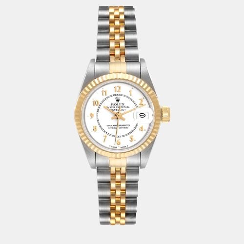 Rolex Datejust White Arabic Dial Steel Yellow Gold Ladies Watch 26 mm - Rolex - Modalova