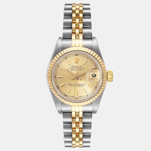 Datejust Champagne Dial Steel Yellow Ladies Watch 26 mm - Rolex - Modalova