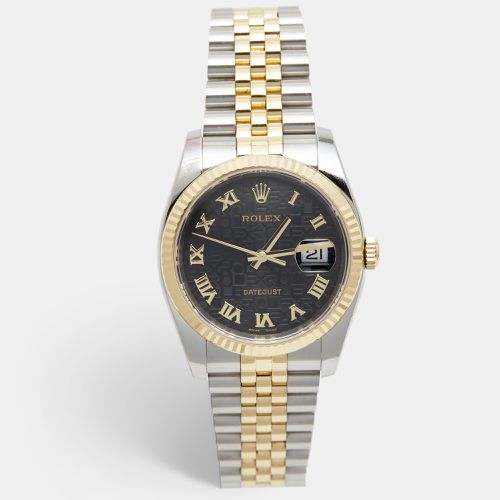 Jubilee 18K Yellow Gold Stainless Steel Datejust 116233 Unisex Wristwatch 36 mm - Rolex - Modalova