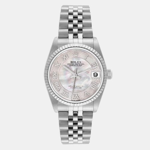 Rolex Datejust Midsize Steel White Gold Mother of Pearl Ladies Watch 31 mm - Rolex - Modalova