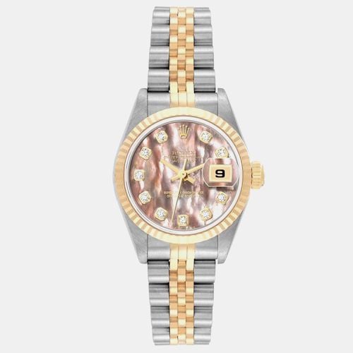 Rolex Datejust Steel Yellow Gold Mother of Pearl Diamond Ladies Watch 26.0 mm - Rolex - Modalova