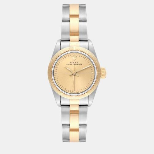 Rolex Oyster Perpetual Steel Yellow Gold Quadrant Dial Ladies Watch 24.0 mm - Rolex - Modalova