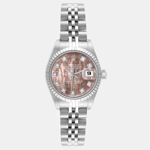 Rolex Datejust Steel White Gold Mother Of Pearl Dial Ladies Watch 79174 26 mm - Rolex - Modalova