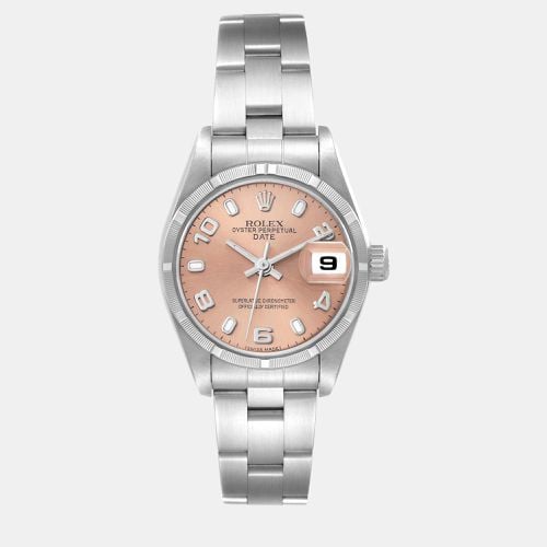 Rolex Date Salmon Dial Oyster Bracelet Steel Ladies Watch 26 mm - Rolex - Modalova