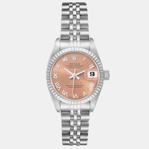 Rolex Datejust Steel White Gold Salmon Dial Ladies Watch 26 mm - Rolex - Modalova