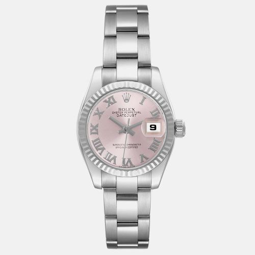 Rolex Datejust Steel White Gold Pink Roman Dial Ladies Watch 179174 26 mm - Rolex - Modalova