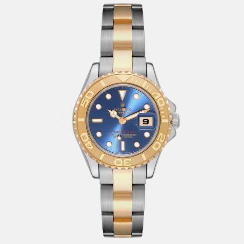 Rolex Yachtmaster Steel Yellow Gold Blue Dial Ladies Watch 29 mm - Rolex - Modalova