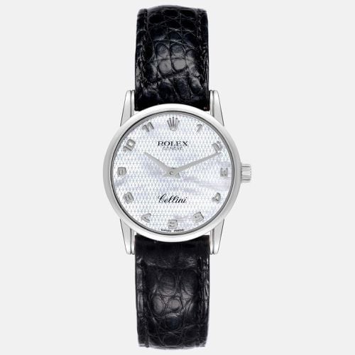 Rolex Cellini Classic White Gold MOP Dial Ladies Watch 6111 - Rolex - Modalova