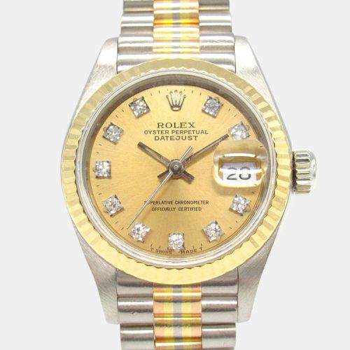 K Yellow White Pink Stainless Steel Toridoll Copper Datejust 10P Diamond L Series Wristwatch - Rolex - Modalova