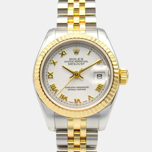 K Yellow Gold Stainless Steel Datejust F Series Wristwatch - Rolex - Modalova