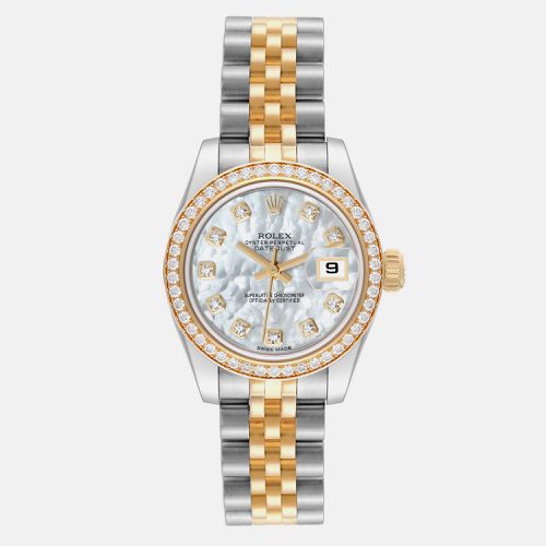 Rolex Datejust Steel Yellow Gold Mother of Pearl Diamond Ladies Watch 26.0 mm - Rolex - Modalova