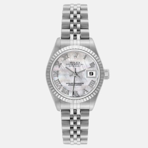 Datejust Steel Gold Mother of Pearl Roman Dial Ladies Watch 26.0 mm - Rolex - Modalova