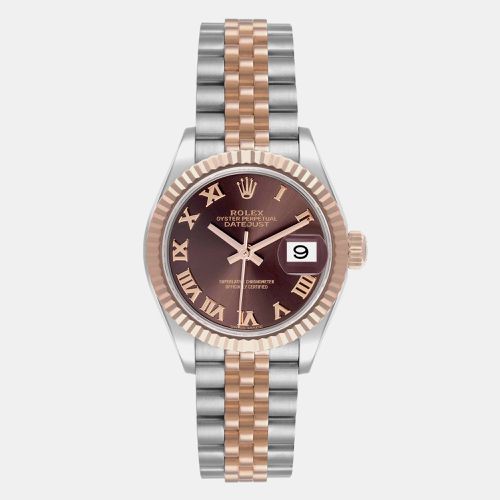 Rolex Datejust Chocolate Dial Steel Rose Gold Ladies Watch 279171 28 mm - Rolex - Modalova