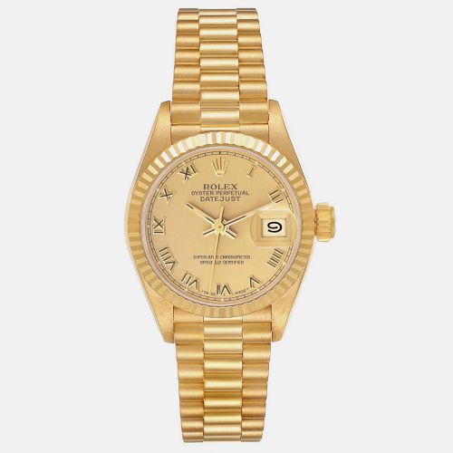 President Datejust Yellow Roman Dial Ladies Watch 26.0 mm - Rolex - Modalova