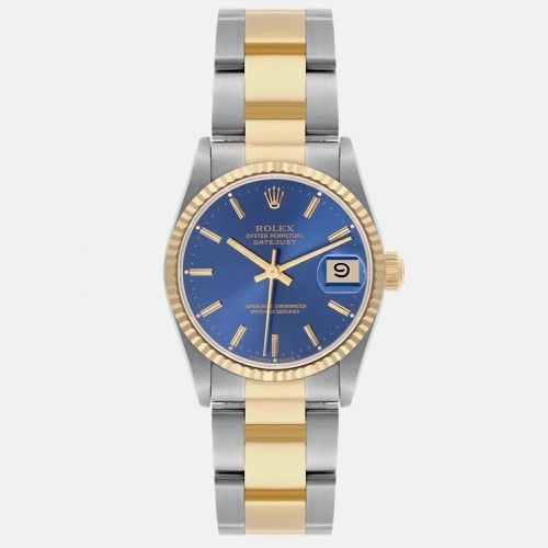 Rolex Datejust Midsize Steel Yellow Gold Blue Dial Ladies Watch 31.0 mm - Rolex - Modalova