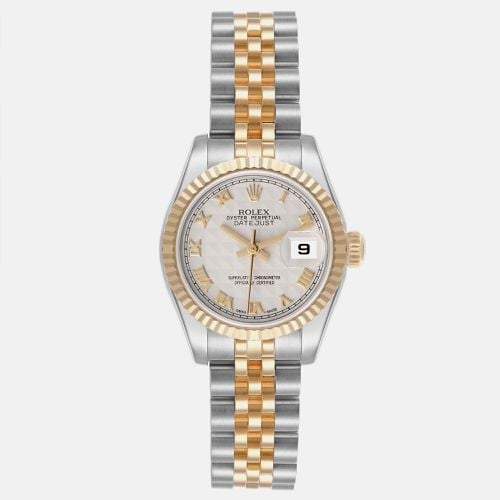 Rolex Datejust Steel Yellow Gold Ivory Pyramid Dial Ladies Watch 26 mm - Rolex - Modalova