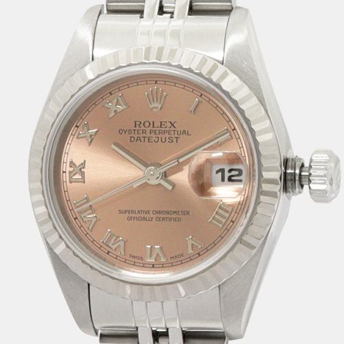 Rolex Pink Stainless Steel Datejust 69174 Automatic Women's Wristwatch 26 mm - Rolex - Modalova