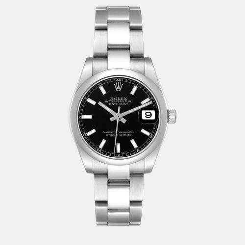 Rolex Datejust Midsize Steel Black Dial Ladies Watch 31.0 mm - Rolex - Modalova