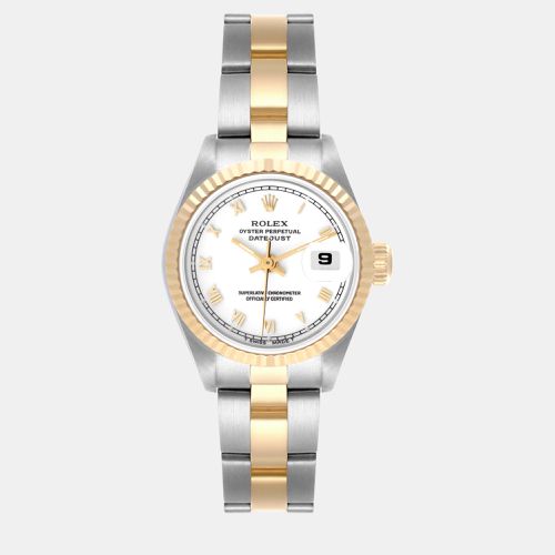 Rolex Datejust White Roman Dial Steel Yellow Gold Ladies Watch 26.0 mm - Rolex - Modalova